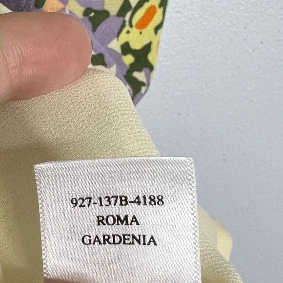 Rails Dress Roma Gardenia Floral Mini Yellow Puff Sleeve V-Neck Size Small - Picture 9 of 16
